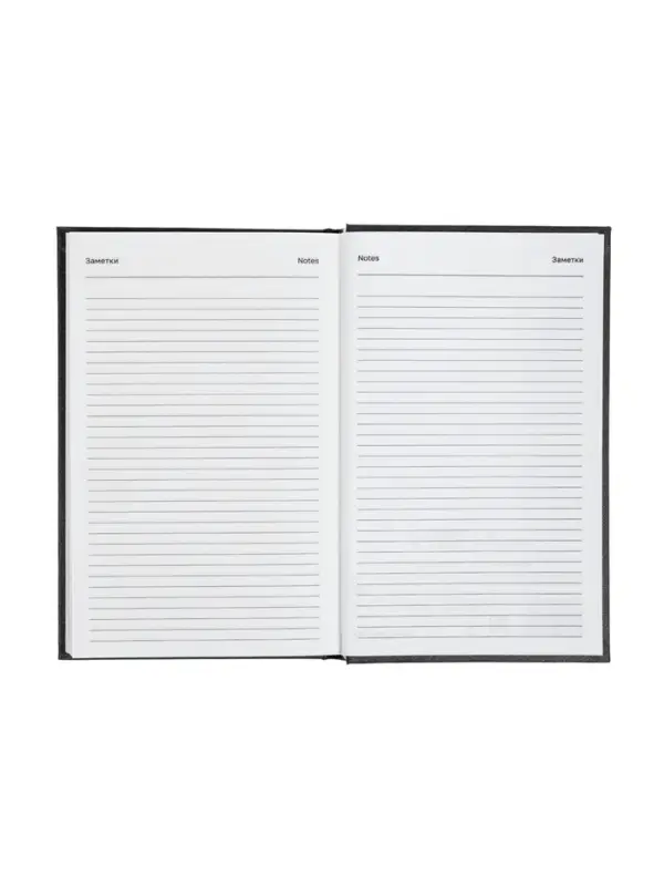 Ежедневник датир 2026г А5 168л б/вин, Черный Ежедневник датир 2026г А5 168л б/вин, Черный