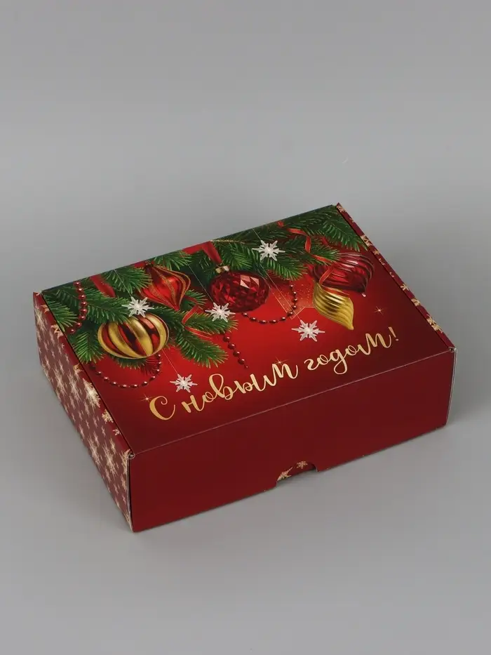 Коробка подарочная, самосборная &laquo;Чудесного нового года&raquo;,30.7&times;22&times;9.5 см