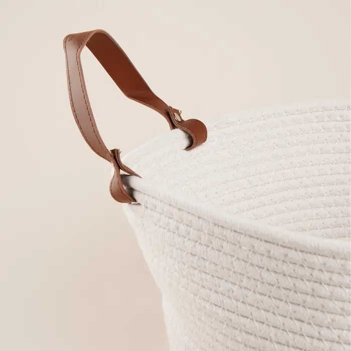 Корзина для хранения SL Home &laquo;Луиза&raquo;, плетёная, ручной работы, 33&times;33&times;16 см, белая