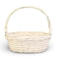 Набор корзин 3 шт ИВА 44x37x16 37х32x14 31х27x12 см ПЛЕТ ручка h=20/18/16 см бел