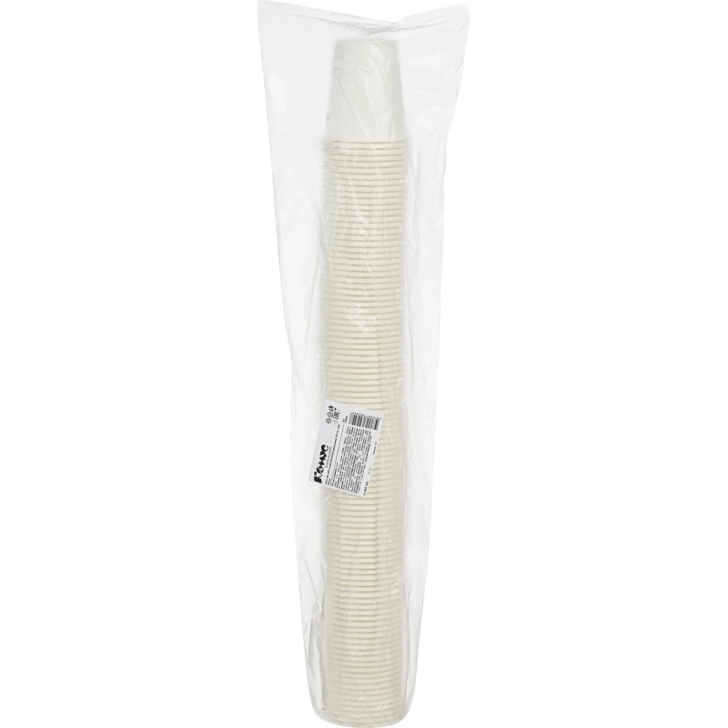 Стакан одноразовый бум однослойный d-70мм 165мл белый 100шт/уп