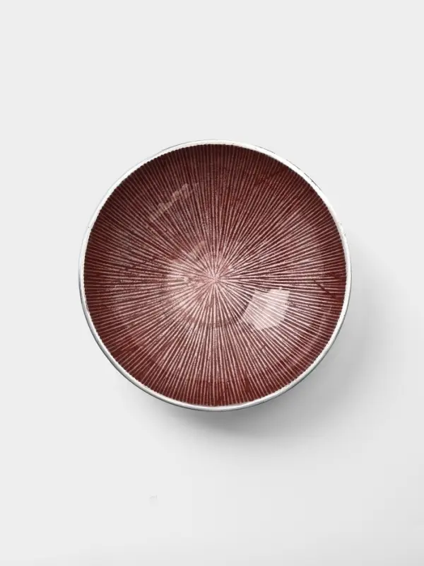 Блюдо, 24&times;24&times;7.3 см, алюминий, бордовое