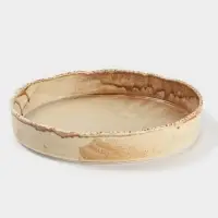 Тарелка с бортиком Magistro Organic brown, d=26 см, фарфор, бежевая