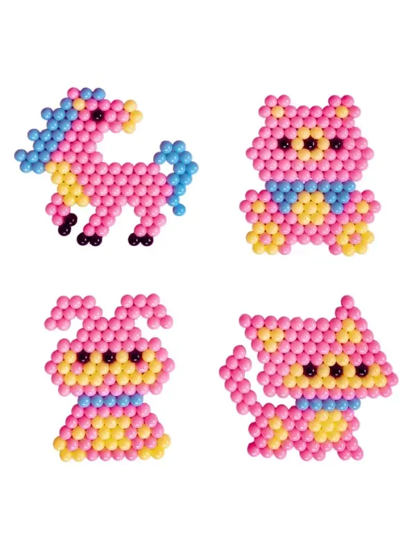 Аквамозаика "Розовые животные" 4 фигурки