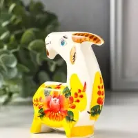 Статуэтка фарфоровая &laquo;Фигурка: Коза Цветок&raquo;, авторская роспись, 10 см