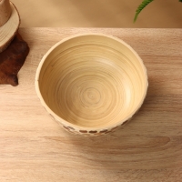 Миска 19,5х19,5х8 см, бамбук