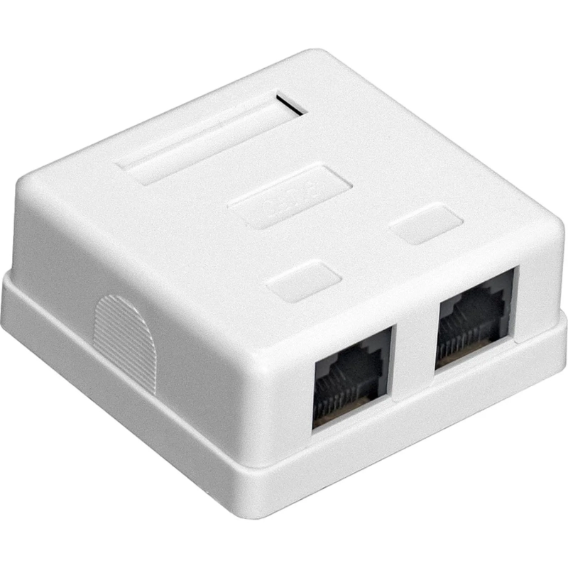 Розетка внешняя двойная ExeGate SM2-RJ45-C5 RJ-45 кат.5/5E UTP Krone/110