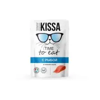 Влажный корм "Kissa" для кошек, рыба в соусе, 75 г