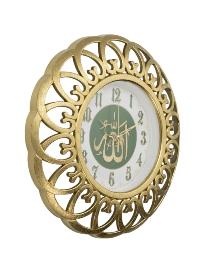 Часы настенные интерьерные &laquo;Мусульманство&raquo;, бесшумные, d=30 см, золотистые