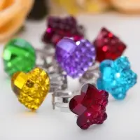 Кольцо &laquo;Выбражулька. Яркая геометрия&raquo;, фасовка 100 шт. цвет МИКС, форма МИКС, безразмерное