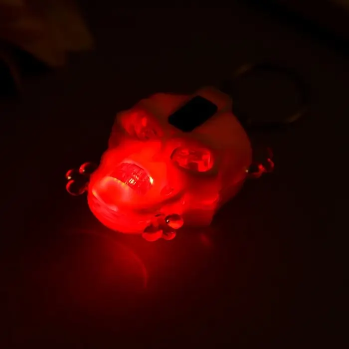 Фонарик свет на кольце "Череп" мигает МИКС