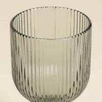 Бокалы для вина SL Home &laquo;Модерн&raquo;, 250 мл, 8&times;14.5 см, набор 2 шт., стекло, графитовые