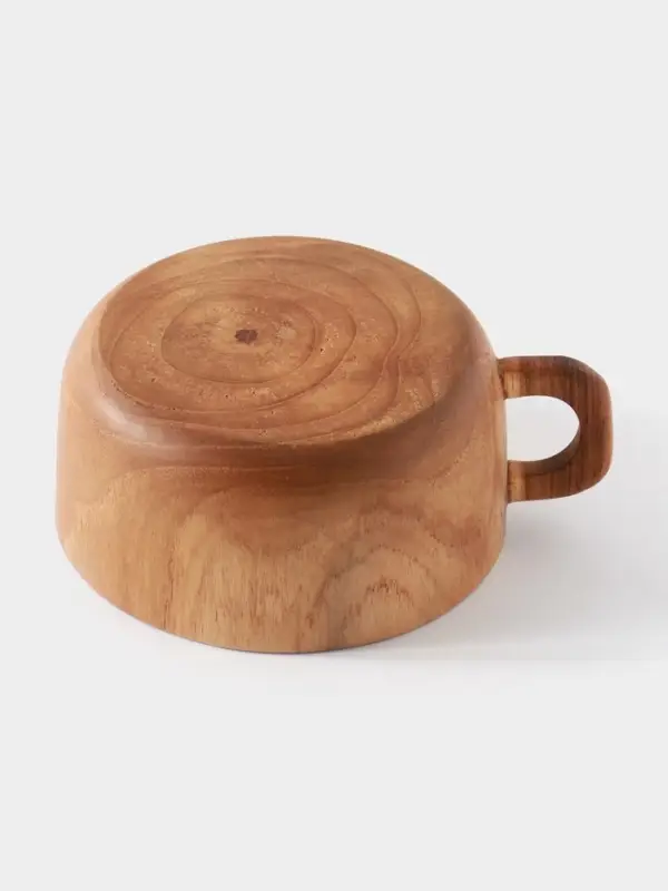 Миска с ручкой, 14&times;17&times;7 см, тиковое дерево