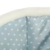 Сиденье для санок Nika Kids, универсальное, серое с сердечками