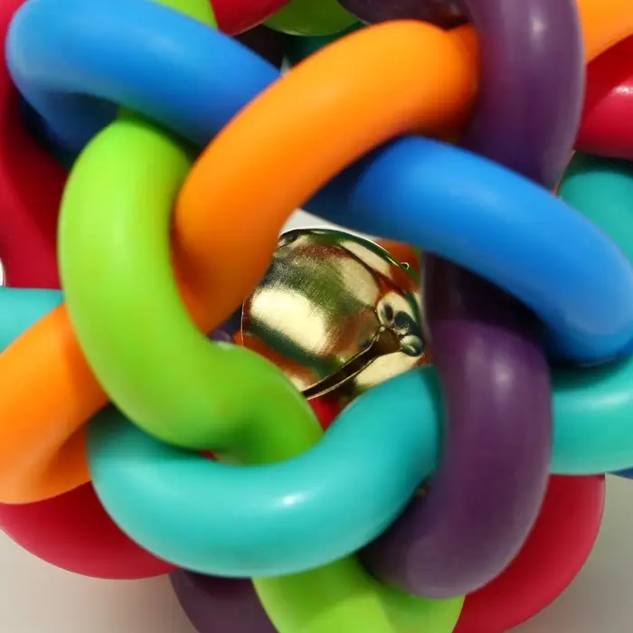 Мяч для собак &laquo;Молекула&raquo;, 7 см, с бубенчиком, МИКС