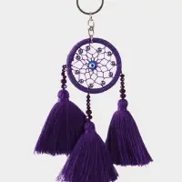 Брелок "Ловец снов" 17 см, цв. фиолетовый Брелок "Ловец снов" 17 см, цв. фиолетовый