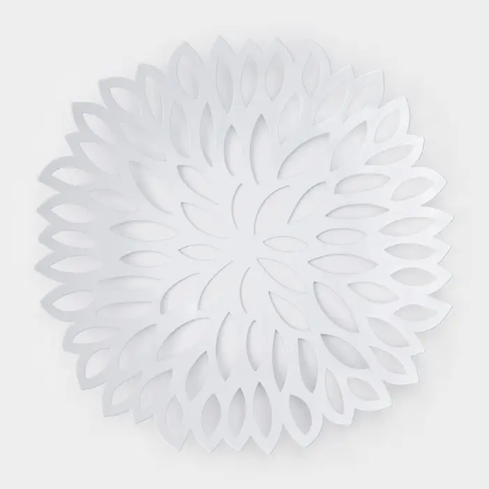 Фруктовница Доляна &laquo;Пион&raquo;, 28.5&times;28.5&times;5 см, белая