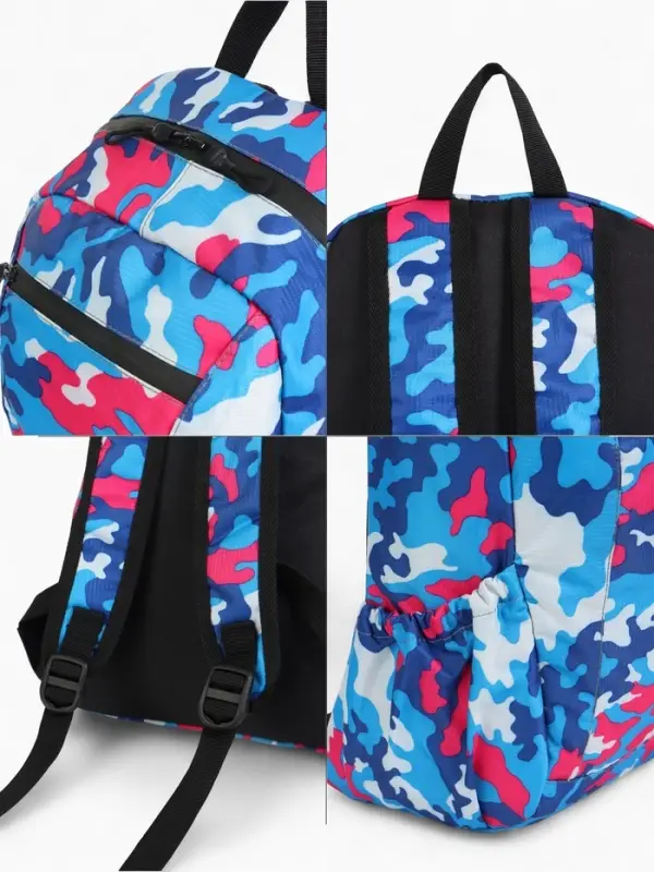 Рюкзак походный, водонепроницаемый, 14 л, с карманами, голубой