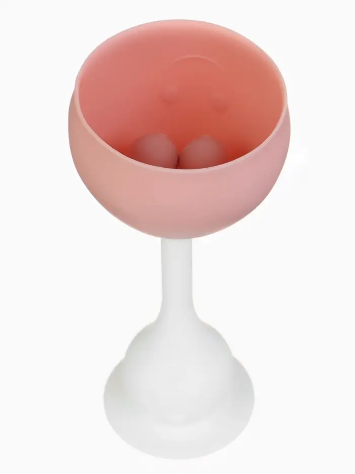 Прорезыватель силиконовый для зубов с погремушкой 3 в 1 M&B «Зайка», розовый