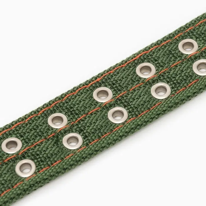 Ошейник, 64&times;4 см, ОШ 50-58 см, четырёхслойный, полиэстер, зелёный