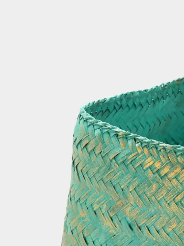 Корзинка плетёная &laquo;Голден&raquo;, 25&times;25&times;30 см, голубая