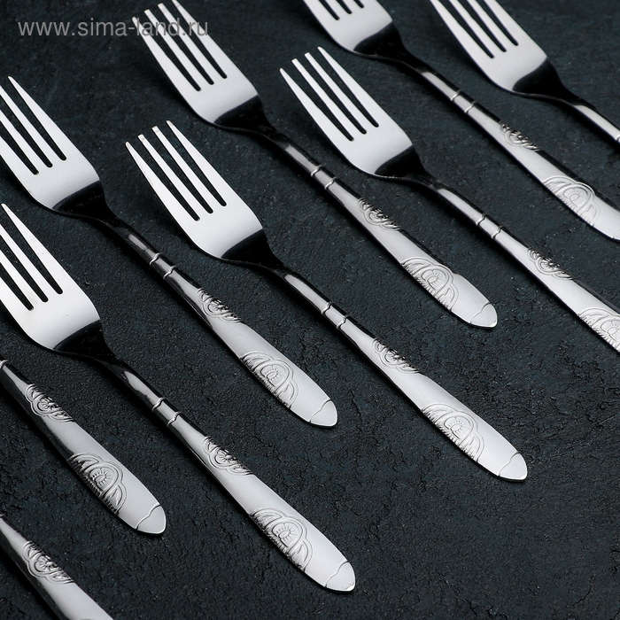 Набор вилок столовых &laquo;Весна&raquo;, h=18 см, 12 шт
