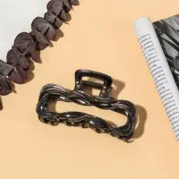 Крабик для волос &laquo;Луна&raquo;, прямой, 9 см, чёрный