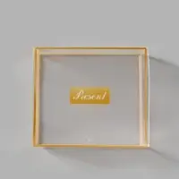 Подарочная коробка с тишью и гирляндой Present, 20 х 18 х 5 см