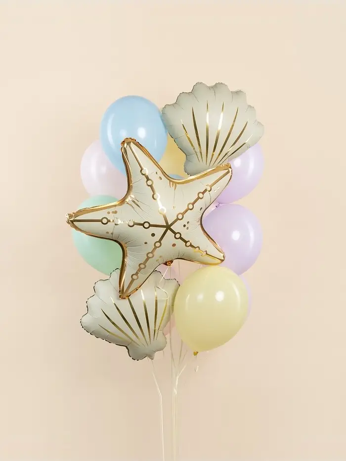 Воздушный шар фольгированный 29" &laquo;Морская звезда&raquo;, кремовый сатин