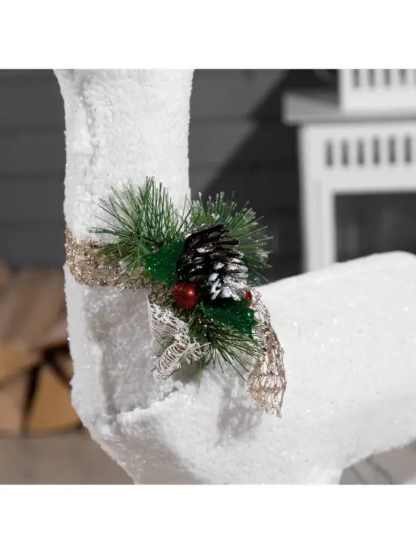 Светодиодная фигура &laquo;Олень&raquo;, 56&times;76&times;15 см, текстиль, металл, 220 В, свечение тёплое белое