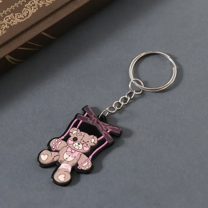 Брелок акрил двусторонний "Зомби-мишка" 4,3х2,9х0,2 см