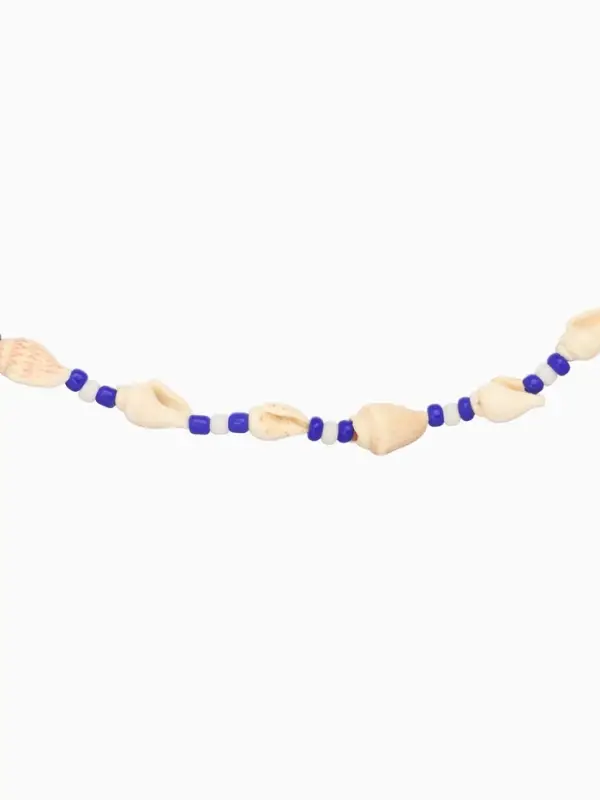 Ожерелье "Халия" длина 35 см, цв. синий