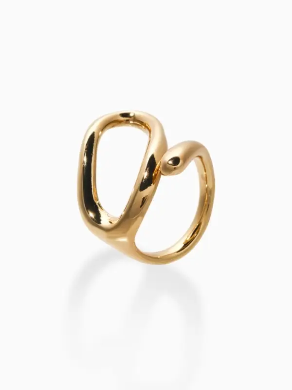 Кольцо медь "Витое", цвет золото, безразмерное