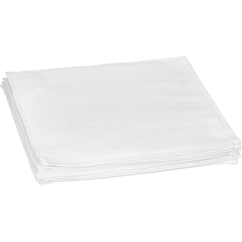 Полотенце Luscan махровое 30х30, 450 гр/м2, Oтель белый, Турция, 10 шт/уп