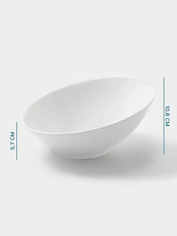 Салатник Hanna Kn&ouml;vell, 950 мл, 25.5&times;23 см, фарфор, белый