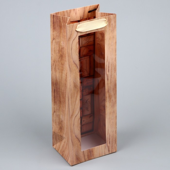 Пакет подарочный под бутылку, упаковка, «Пожелания», 36 х 13 х 10 см Пакет подарочный под бутылку, упаковка, «Пожелания», 36 х 13 х 10 см