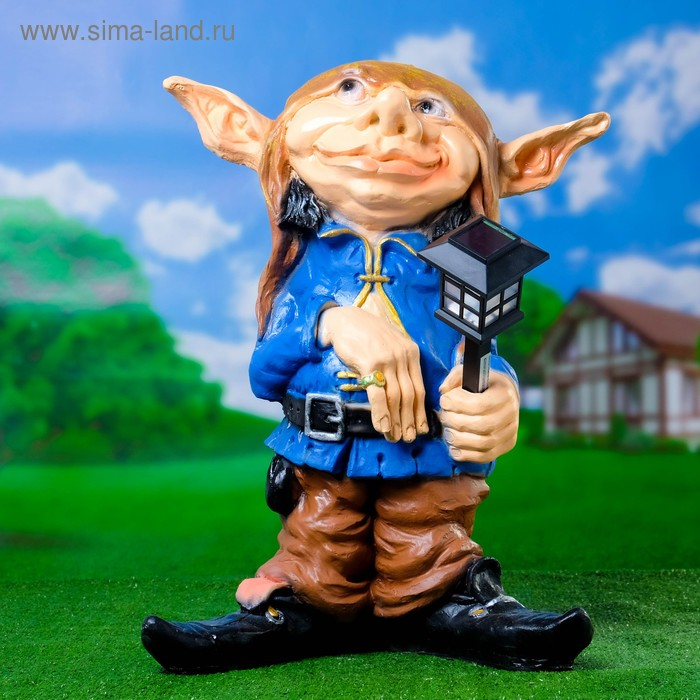 Садовый фонарь  Садовый фонарь "Троль с фонарем" 45х32х58см