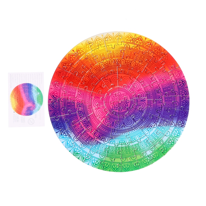 Круглый пазл в термостакане «Мандала», 77 деталей, 350 мл Круглый пазл в термостакане «Мандала», 77 деталей, 350 мл