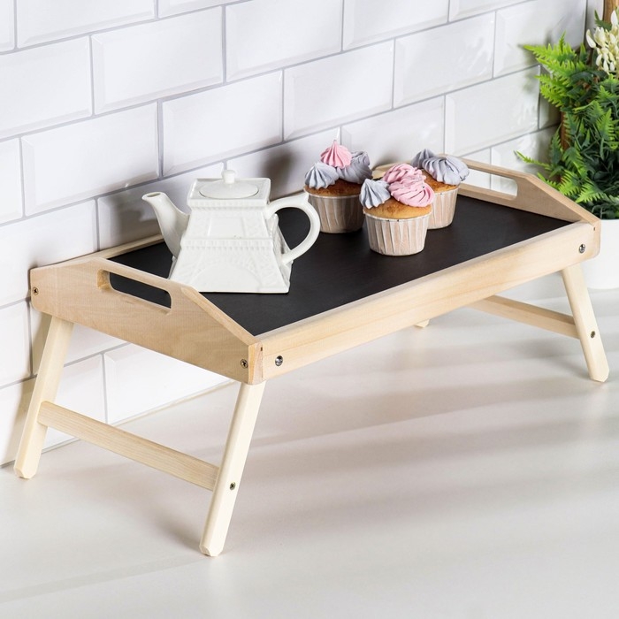 Столик для завтрака с ручками складной, 50×30см, из липы Столик для завтрака с ручками складной, 50×30см, из липы