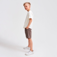 Шорты-бермуды детские MINAKU: Cotton collection цвет коричневый, рост 146