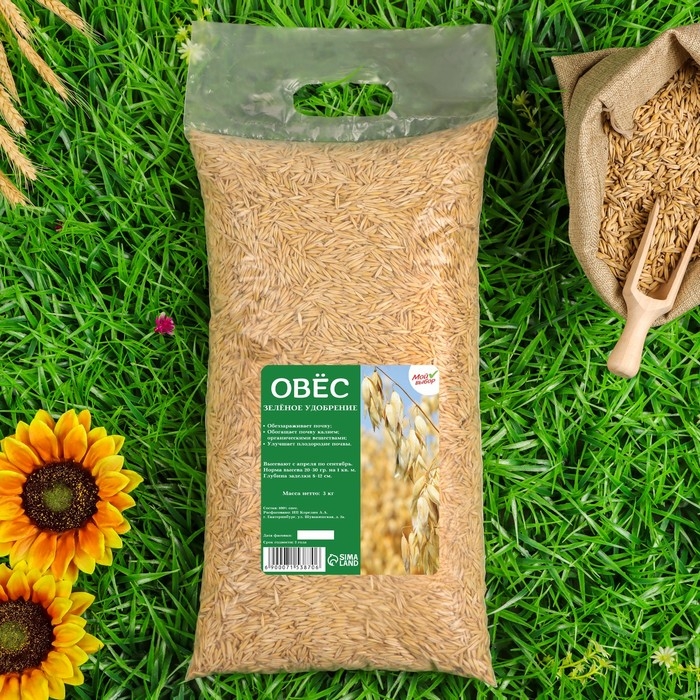 Семена Овес, Мой Выбор, 3 кг Семена Овес, Мой Выбор, 3 кг