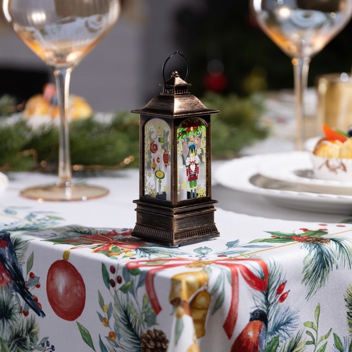 Светодиодная фигура «Бронзовый фонарь с щелкунчиком» 5 × 12 × 5 см, пластик, батарейки AG13х3 (в комплекте), свечение тёплое белое