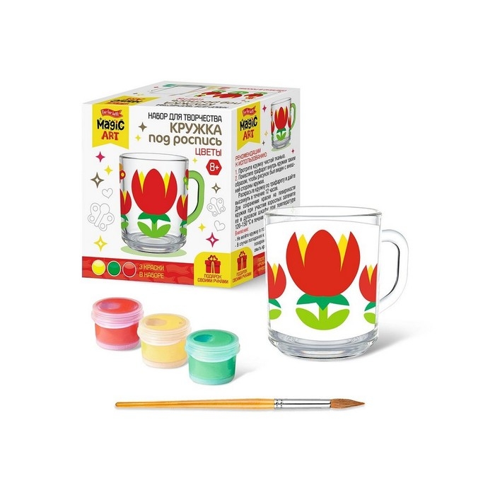 Набор для творчества «Цветы», кружка под роспись Набор для творчества «Цветы», кружка под роспись