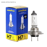 Лампа автомобильная Goodyear, H7, 12 В, 55 Вт