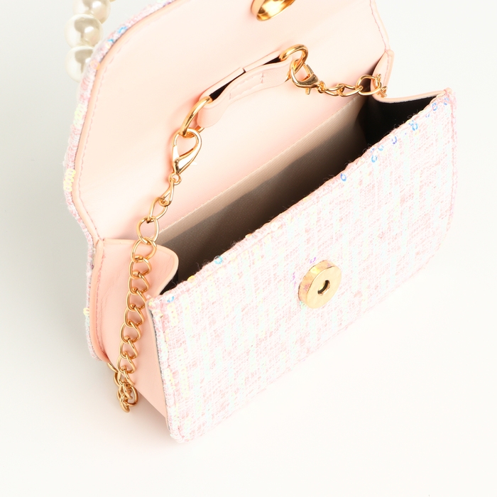 Сумка детская для девочки на клапане «Выбражулька», цвет розовый