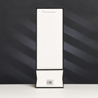 Пакет-переноска для цветов, с PVC окном, 12,5 × 8,5 × 36 см, белый с каймой