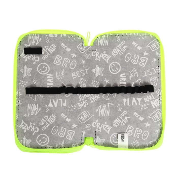 Пенал 2 секции 110*190 ткань ПКТ 11-42 Пенал 2 секции 110*190 ткань ПКТ 11-42 "Чёрный-ярко-салатовый" 56331