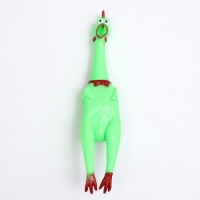 Игрушка пищащая "Задумчивая курица XL" для собак, 41 см, зелёная