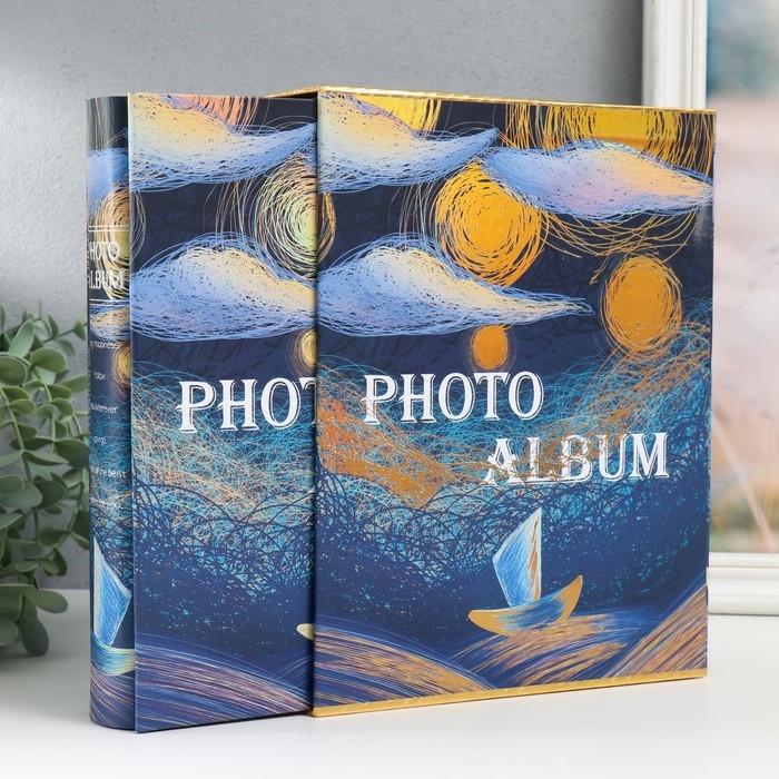 Фотоальбом на 200 фото 10х15 см Фотоальбом на 200 фото 10х15 см "Под ночным небом" МИКС 26х20,5х5,7 см