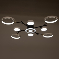 Люстра с ПДУ 2300/9WT LED 190Вт 3000-6000К белый 85х85х9 см BayerLux